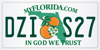 FL license plate DZIS27