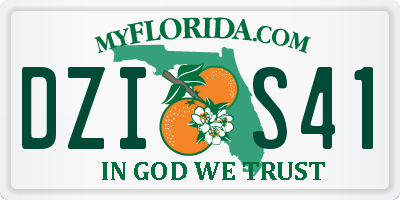 FL license plate DZIS41