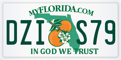FL license plate DZIS79
