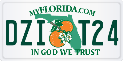 FL license plate DZIT24