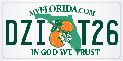 FL license plate DZIT26