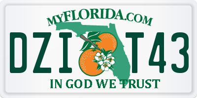 FL license plate DZIT43