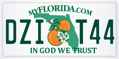 FL license plate DZIT44