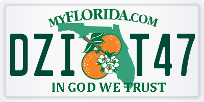 FL license plate DZIT47