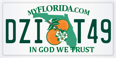 FL license plate DZIT49