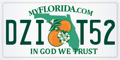 FL license plate DZIT52