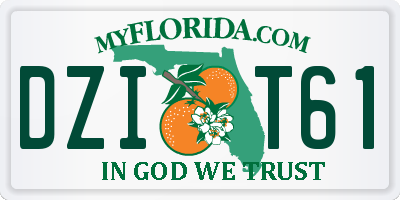 FL license plate DZIT61