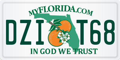 FL license plate DZIT68