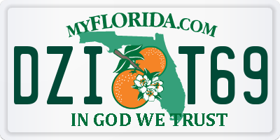FL license plate DZIT69