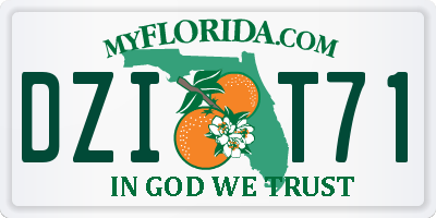 FL license plate DZIT71