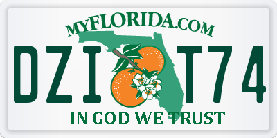 FL license plate DZIT74