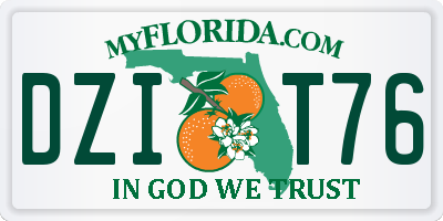 FL license plate DZIT76