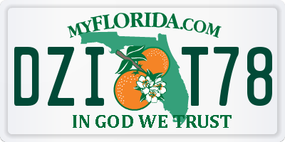 FL license plate DZIT78