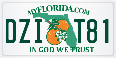 FL license plate DZIT81