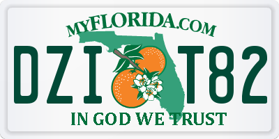 FL license plate DZIT82