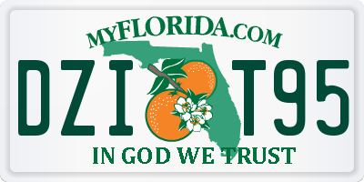 FL license plate DZIT95