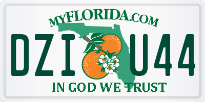 FL license plate DZIU44