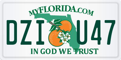 FL license plate DZIU47