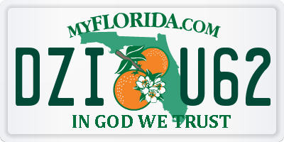 FL license plate DZIU62