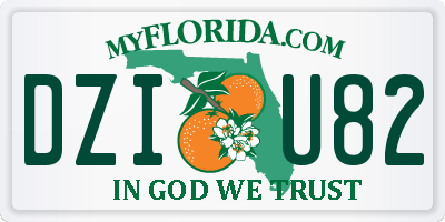 FL license plate DZIU82