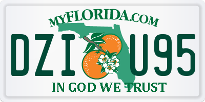 FL license plate DZIU95