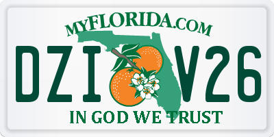 FL license plate DZIV26