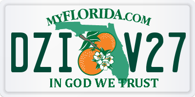 FL license plate DZIV27
