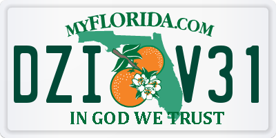 FL license plate DZIV31