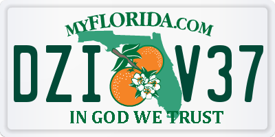 FL license plate DZIV37