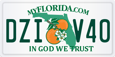 FL license plate DZIV40