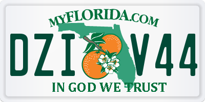 FL license plate DZIV44