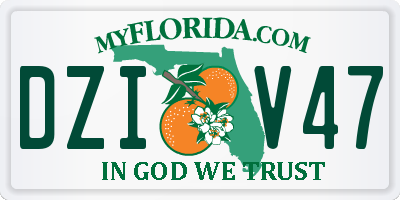 FL license plate DZIV47