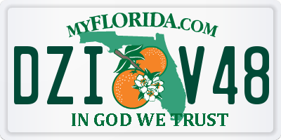 FL license plate DZIV48