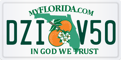 FL license plate DZIV50