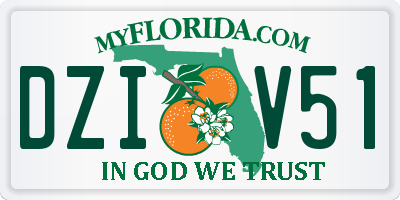 FL license plate DZIV51
