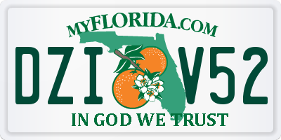 FL license plate DZIV52