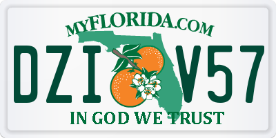 FL license plate DZIV57