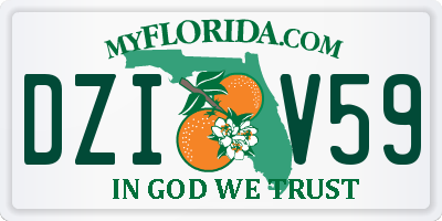 FL license plate DZIV59