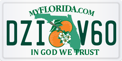 FL license plate DZIV60