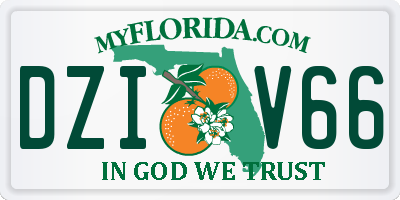 FL license plate DZIV66