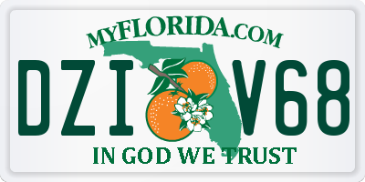 FL license plate DZIV68