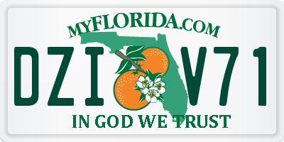 FL license plate DZIV71