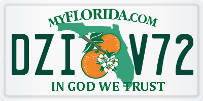 FL license plate DZIV72