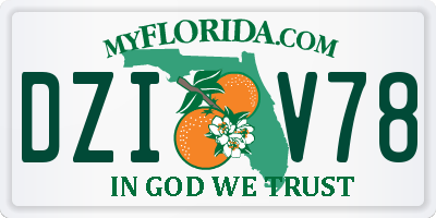 FL license plate DZIV78