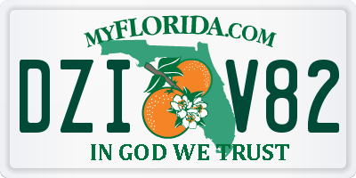 FL license plate DZIV82