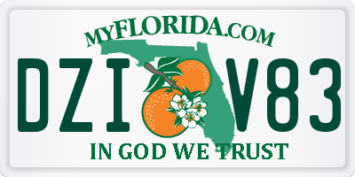 FL license plate DZIV83