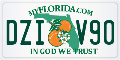 FL license plate DZIV90
