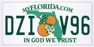 FL license plate DZIV96