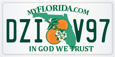 FL license plate DZIV97
