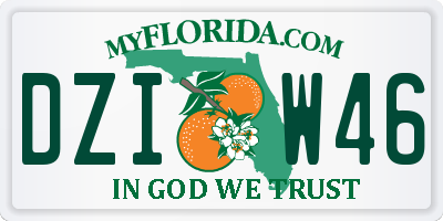 FL license plate DZIW46